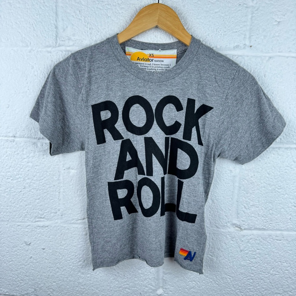 Aviator Nation Charcoal Rock & Roll Tee